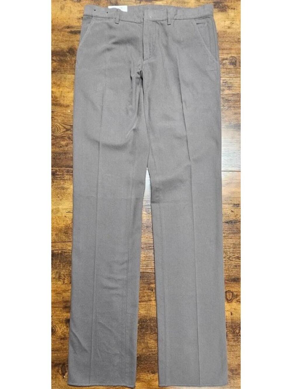 Caruso Solid Gray 100% Cotton Mens Luxury Pants‎ Trousers Size 50 NWT